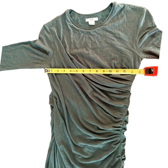 Helmut Lang Ruched Bodycon Dress Dark Green Size M - Picture 8 of 11